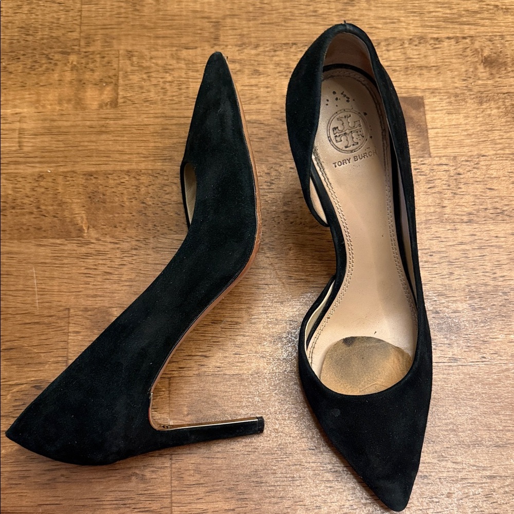 Tory Burch Classic D’orsay 85mm Pump in Black SoHo Lux Suede